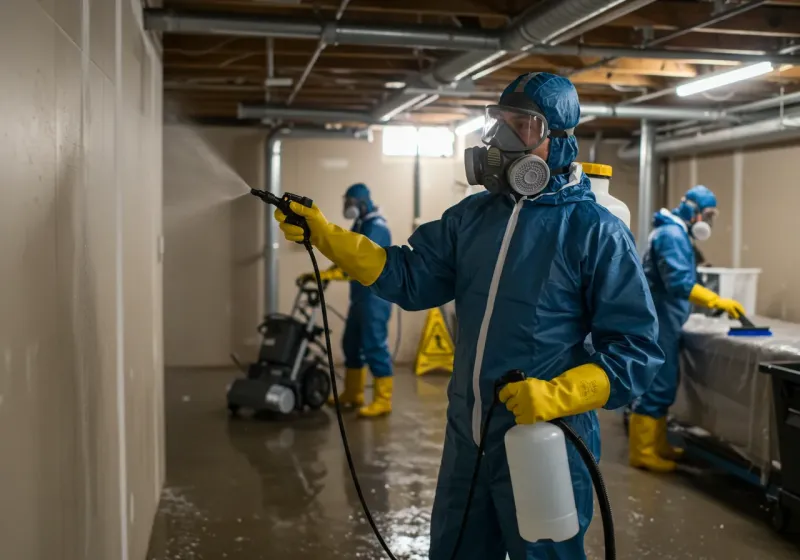 Basement Sanitization and Antimicrobial Treatment process in Andrews, NC